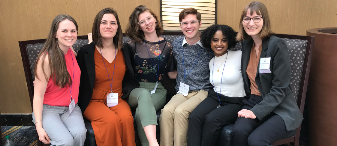 Image: Professor Laura Fitzwater-Gonazles, Students: Morgan Hanseen, Christina Easley, Robert Gallagher, Aziza Ahmed, and Michele Matthew.