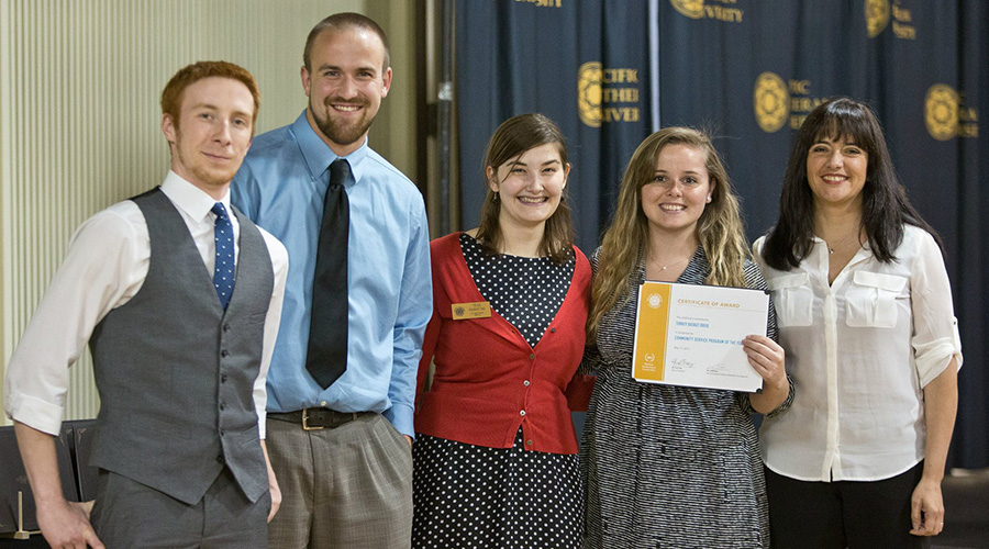 Community Service of the Year 2015 the Turkey Basket Drive students