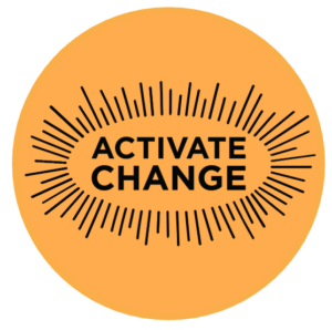 Activate Change Activate Change with black accent marks