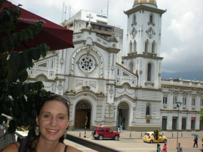 Carrie in Colombia where she completed her Fulbright