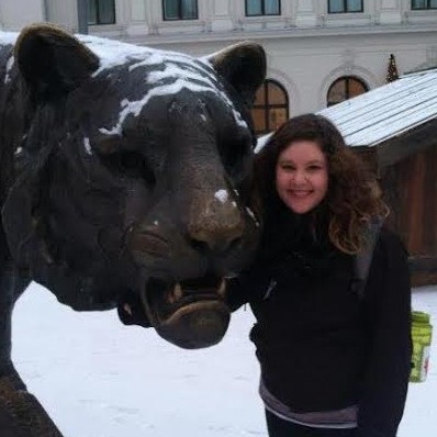 Sarah Smith in Oslo in the snow