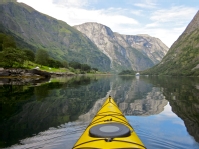Telemark, Norway - picture of kayak in a fjord