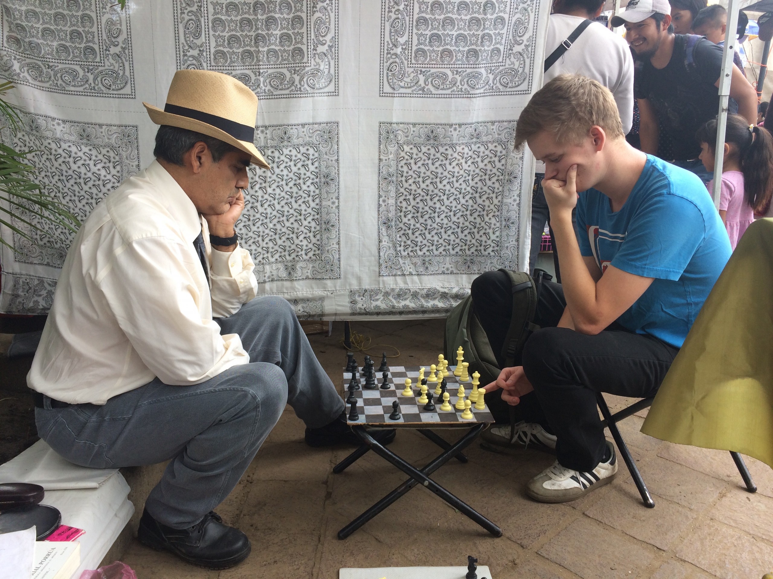 Playing Chess at Tianguis Open Air Market - James Krick