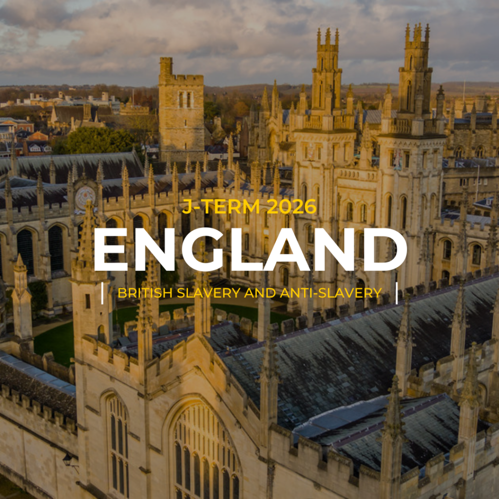 England HIST J-Term 2026: England British Slavery and Anti-Slavery
