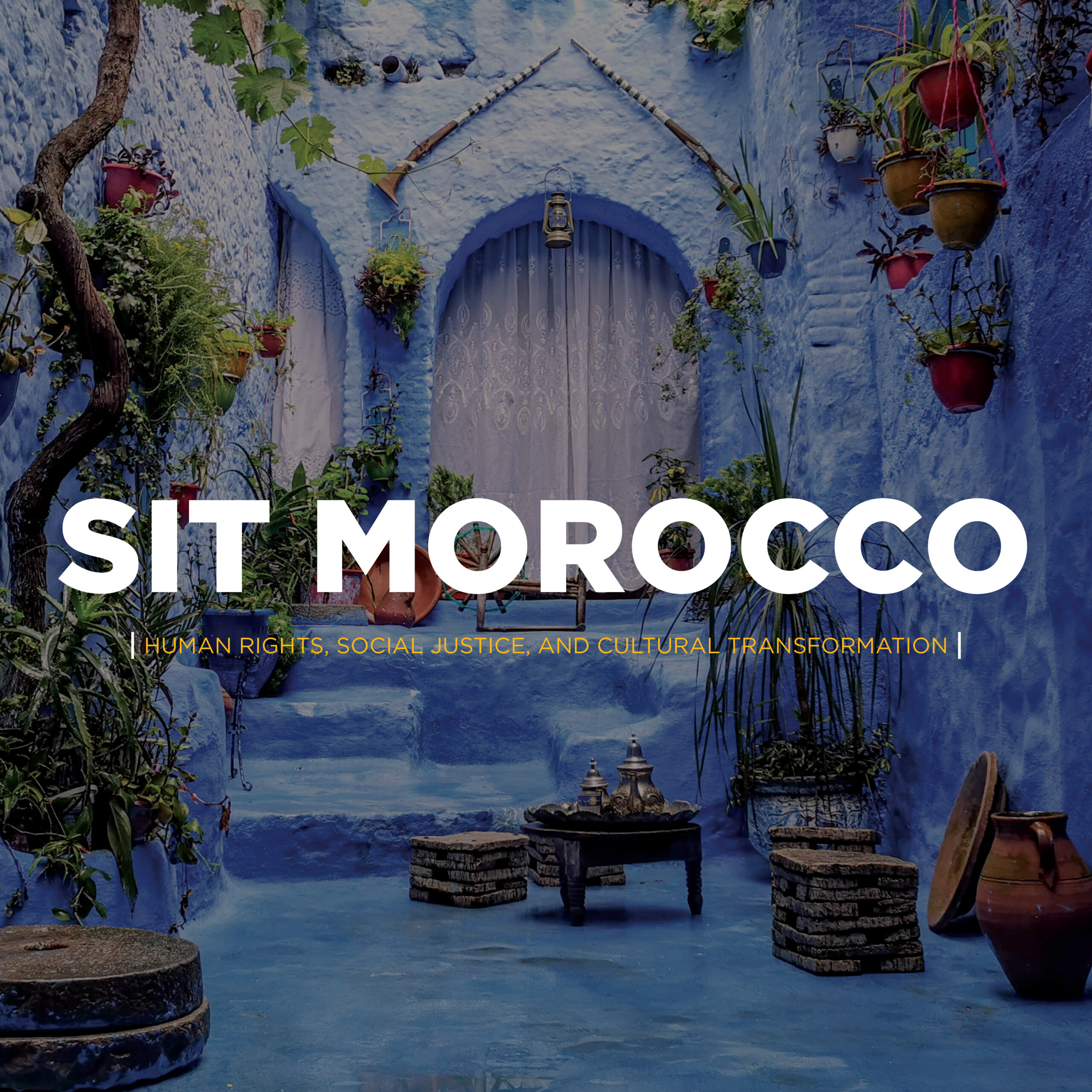SIT Morocco blue stucco home entry way
