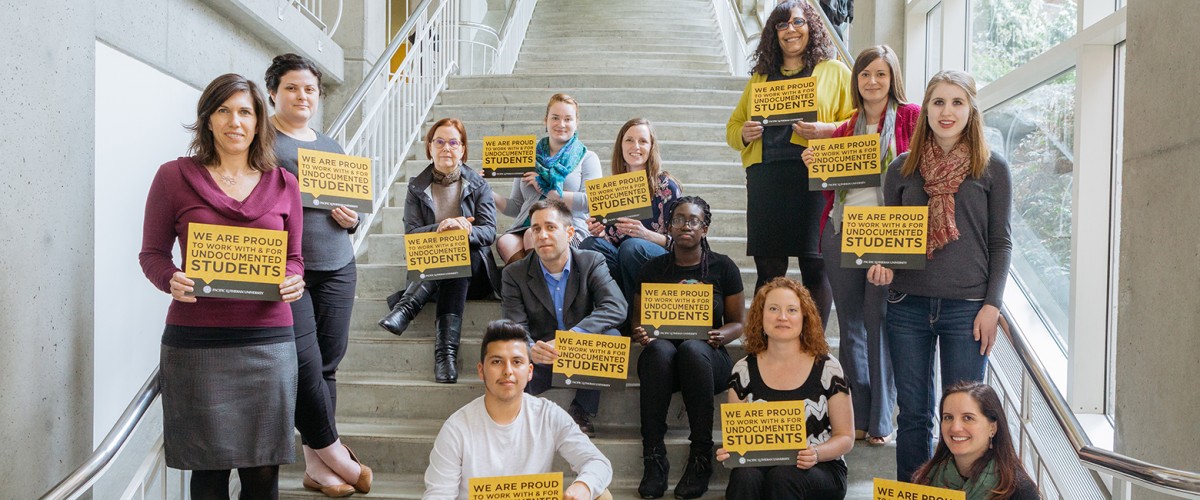 In the spring of 2016, students, staff and faculty joined in on the PLU4US: For and With Undocumented Students crowd funding campaign to raise over $30,000 for undocumented PLU students (Photo: PLU/Hansel Doan)