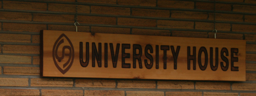 University House sign