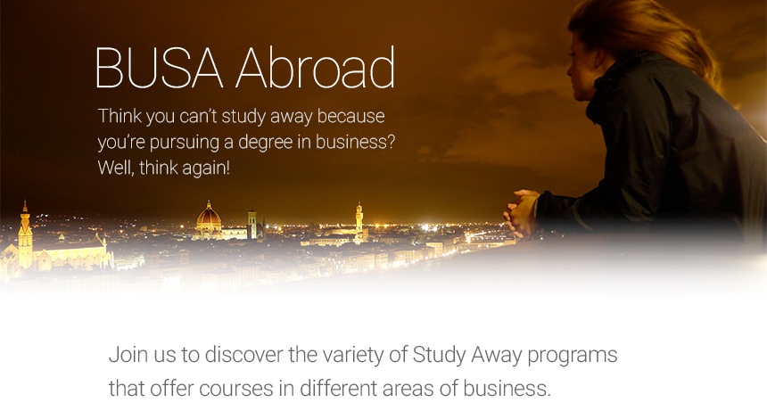School of Business abroad banner