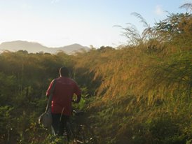 Colin Hartke with a coworker for the farming co-operative (Mozambique