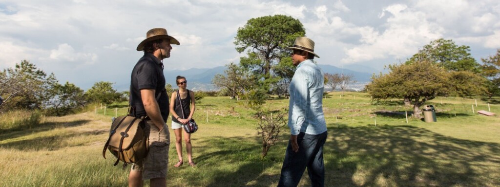 Professor and Students in Oaxaca