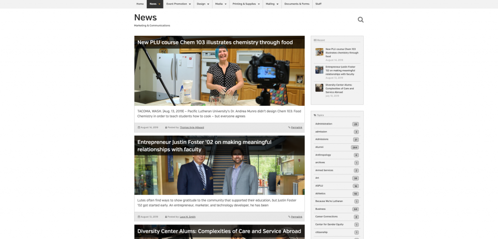 News Page Example