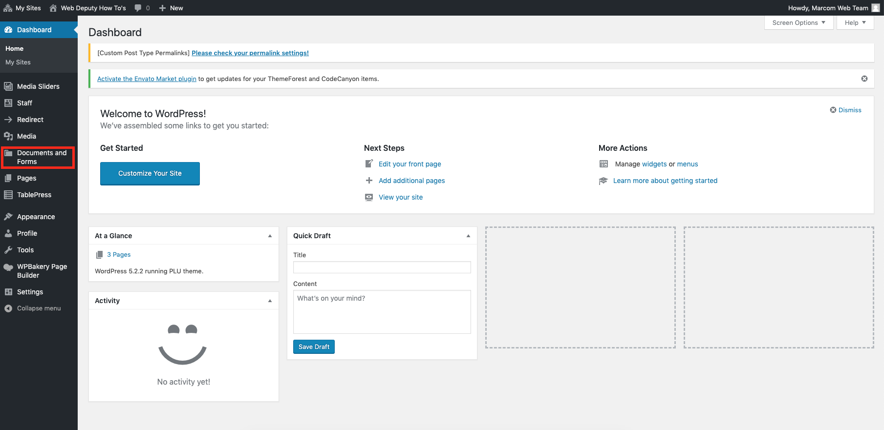 Docs and Forms Location