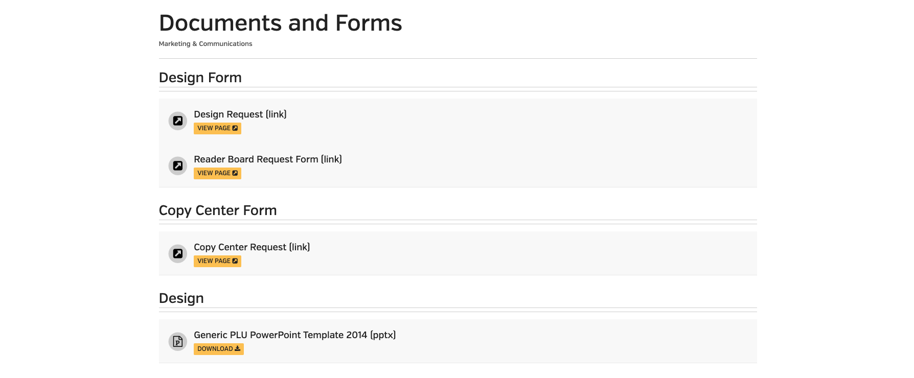 Docs and Forms Page