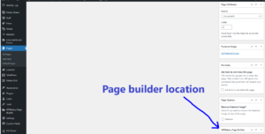 Page builder location