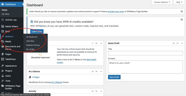 Add New Redirect Add new redirect