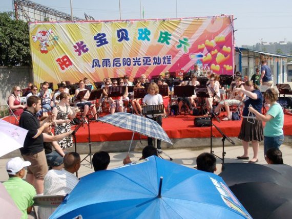 Performance Wind Ensemble performing in China