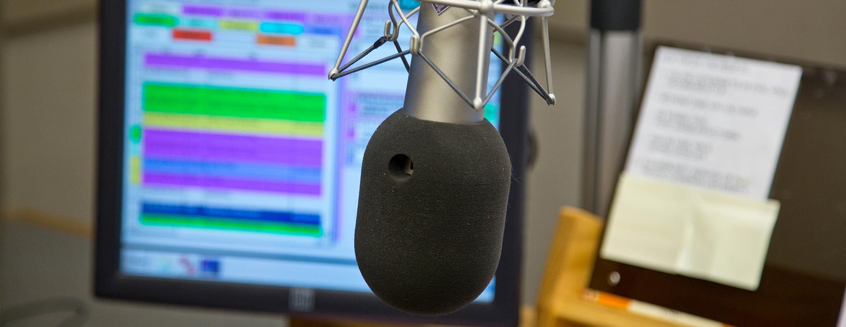 Microphone in the KPLU studio