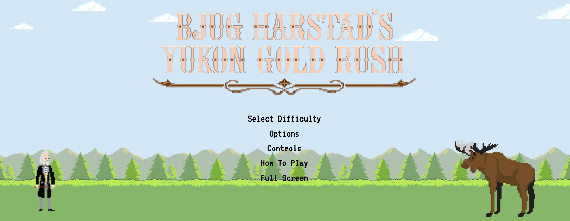 Bjug Harstad's Gold Rush video game home screen