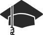PLU graduation cap icon